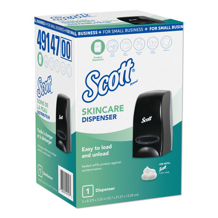 Scott Manual Skin Care Dispenser, 1000 mL, 5.43" x 4.85" x 8.36", Black 49147